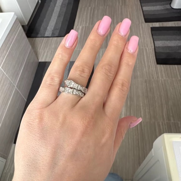 Serpenti Silver Crystal Adjustable Ring - Picture 12 of 12